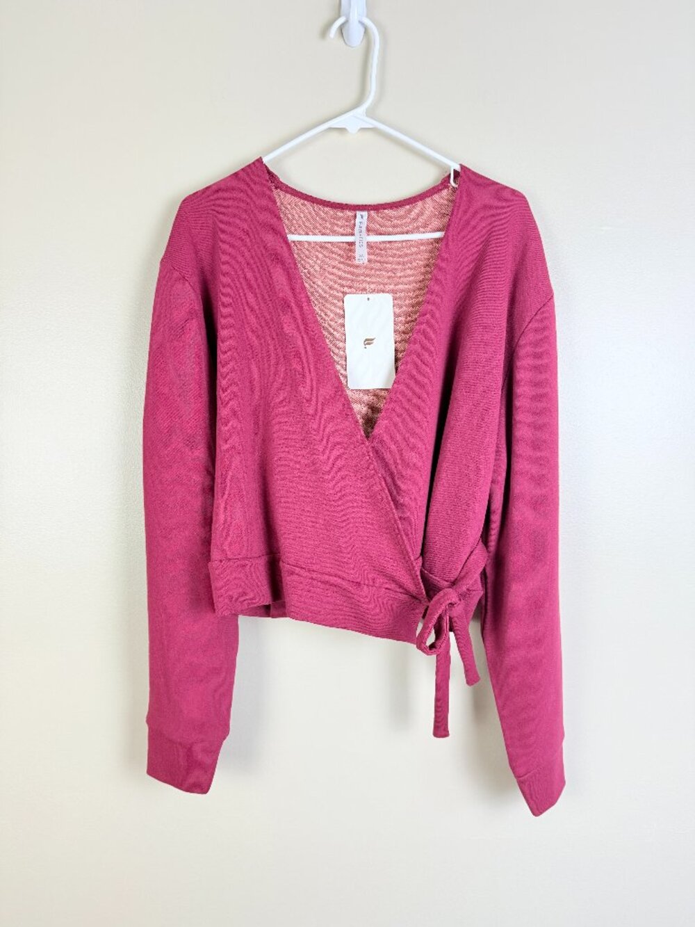 NWT Fabletics Wrap Tie Waist Long Sleeve Top Size XL